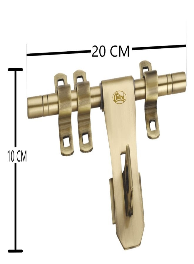 Chitra Jazz Series Stainless Steel Heavy Aldrop for Single and Double Door for Home/Office Door (8 Inch, Antique Brass) - Image 3